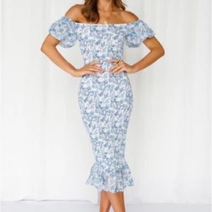 Medium Hello molly Blessings Midi Dress- Blue
